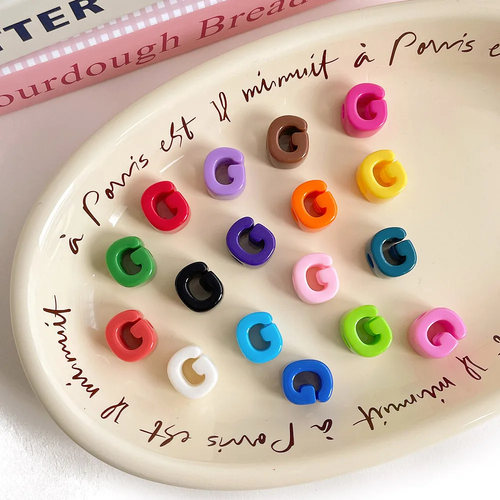 PandaHall 500g Opaque Acrylic European Letter Beads, Large Hole Mixed Color A-Z, Per Letter for Name Bracelet Jewelry Making