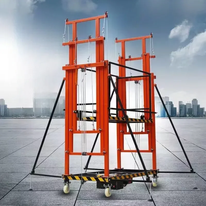 Remote control electric lifting scaffold hydraulic mobile hoist foldable indoor and outdoor decoration small platform