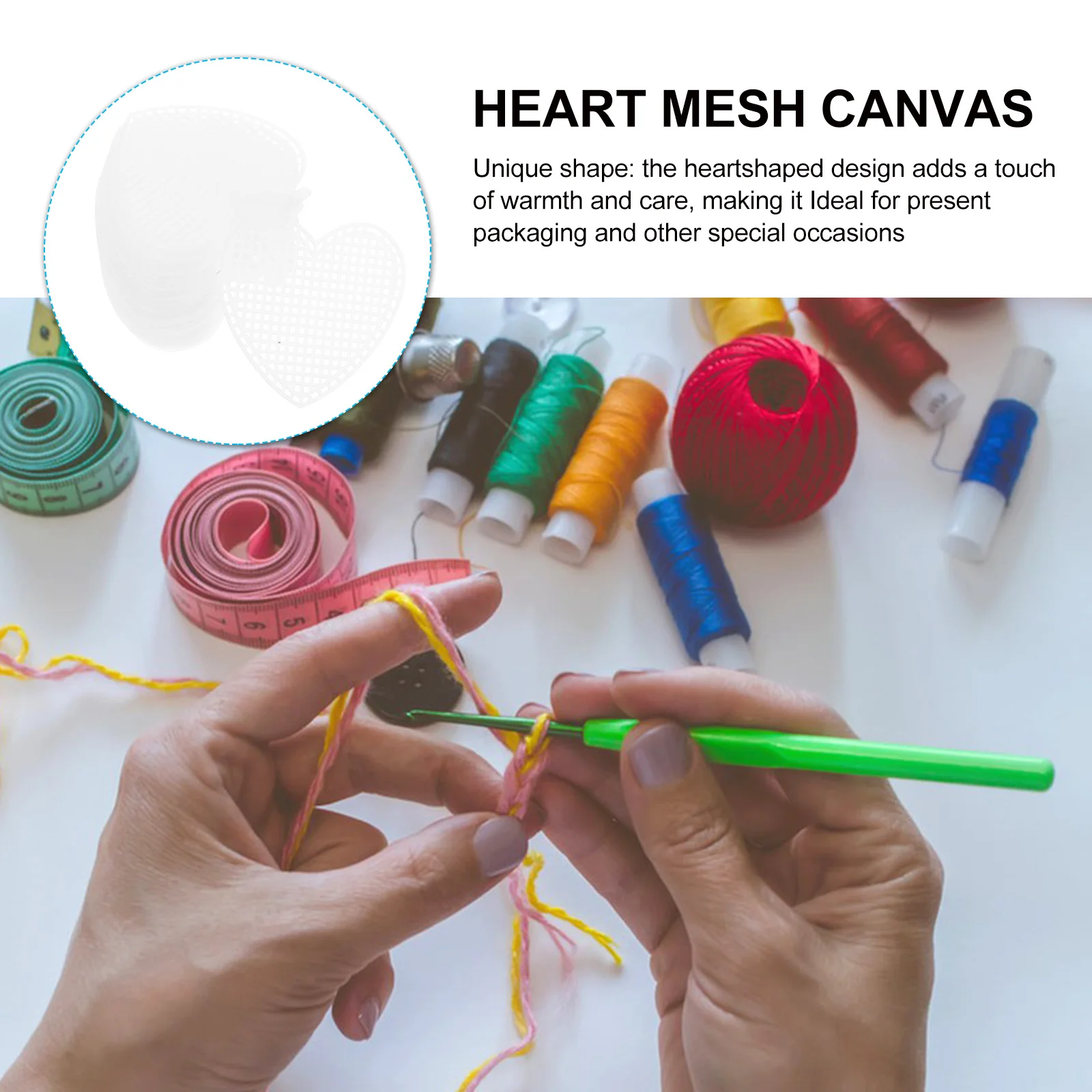 

30Pcs Mesh Canvas Sheets Heart Shape White Pe Material for Knitting Embroidery Cross Stitch Craft Supplies Blank DIY Projects