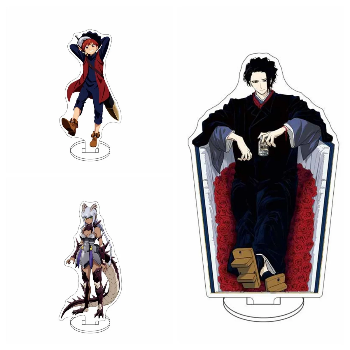 11PSC Anime Charm Isekai Shikkaku Acrylic Stand Model Cherry Blossom Hasegawa Langa Bag Pendant Skateboard Fans For Gift