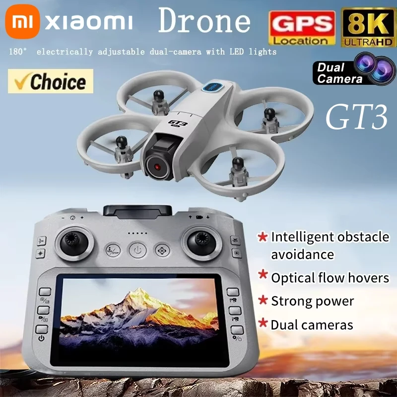 Dron Xiaomi GT3/Z906 4K HD con Pantalla Grande, Control Remoto Inteligente para Evitar Obstáculos, Plegable, con GPS 5G, 2026