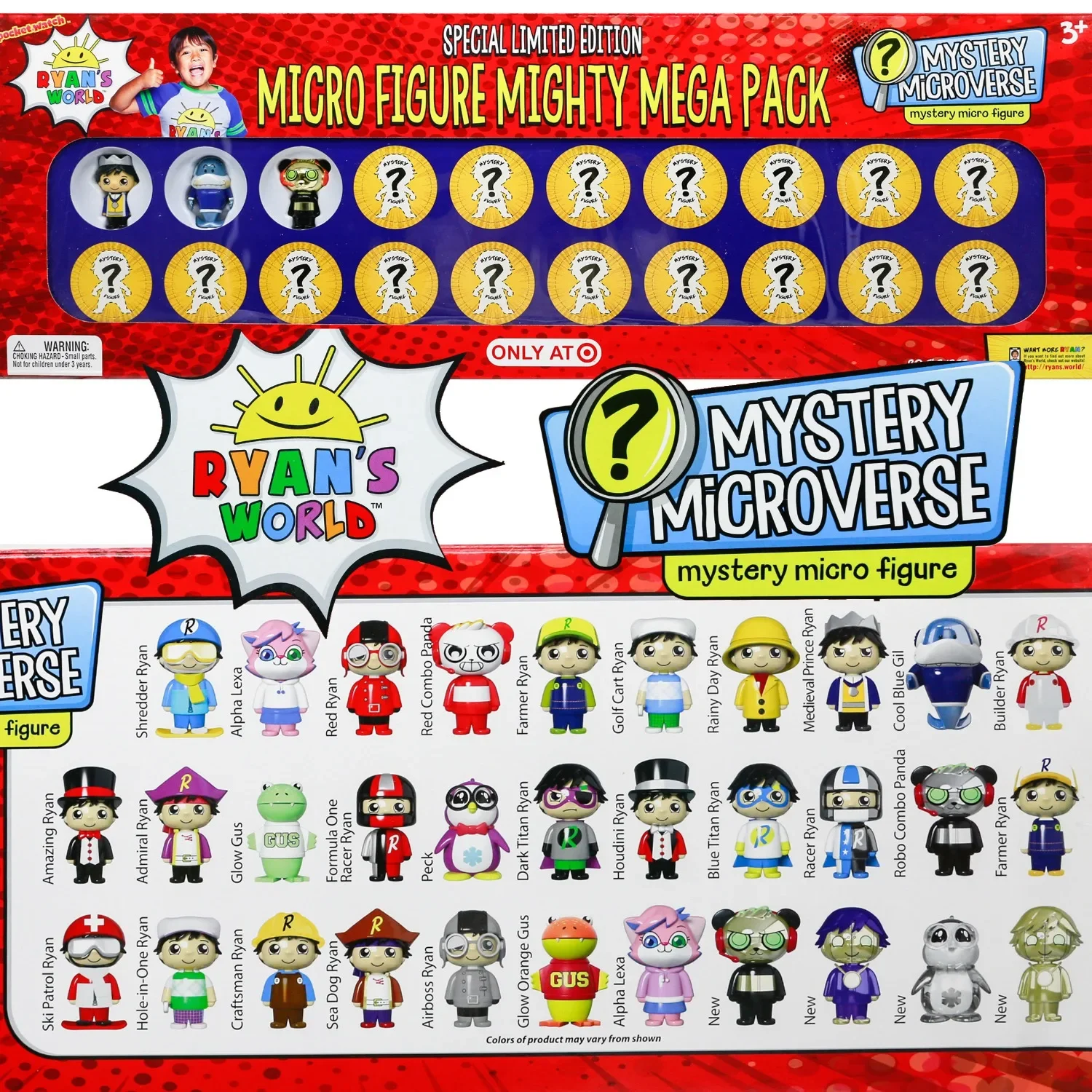 

Ryan World Micro Figure Mighty Mega Pack Mystery Microverse Micro 20 Figures Blind Box Action Toy Collection Birthday Gift