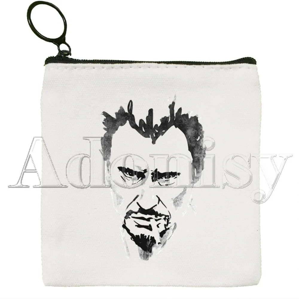 Johnny Hallyday Cute Solid Color Canvas Coin Purse Small Fresh New Zipper Key Bag Hand Gift Bag