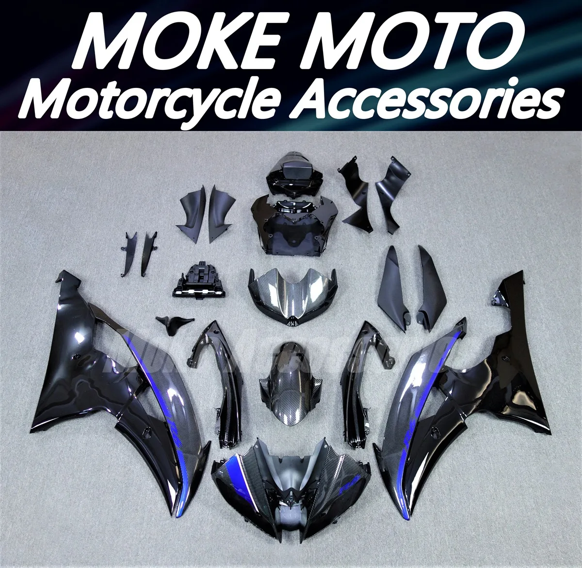 

Fairings Kit Fit For R6 2008 2009 2014 2015 2016 Bodywork Set High Quality ABS Injection New Copy of carbon fiber Black Blue