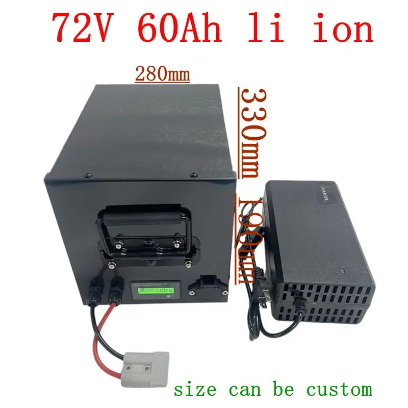 

lithium 72V 60Ah lifepo4 battery BMS 24S for 8000W 3500W bicycle bike scooter Motorbike Motorcycle + 10A charger