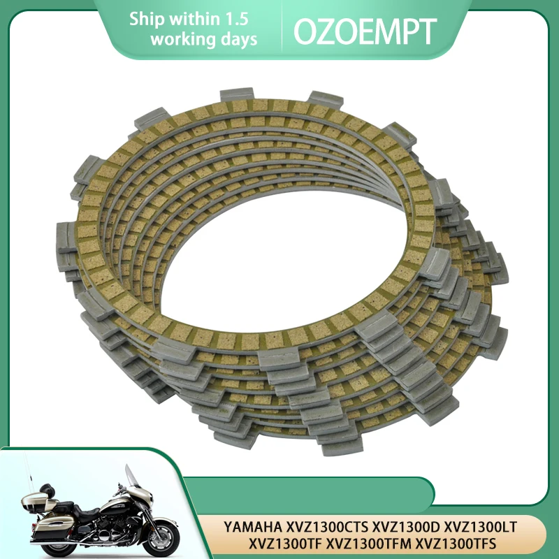 OZOEMPT Fibrous Clutch plate Apply to YAMAHA XVZ1300CTS XVZ1300D XVZ1300LT XVZ1300TF XVZ1300TFM XVZ1300TFS