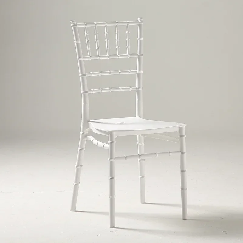 Wholesale Wedding Event Party Chairs Cheap PP Resin White Plastic Tiffany Stackable Chiavari Chair