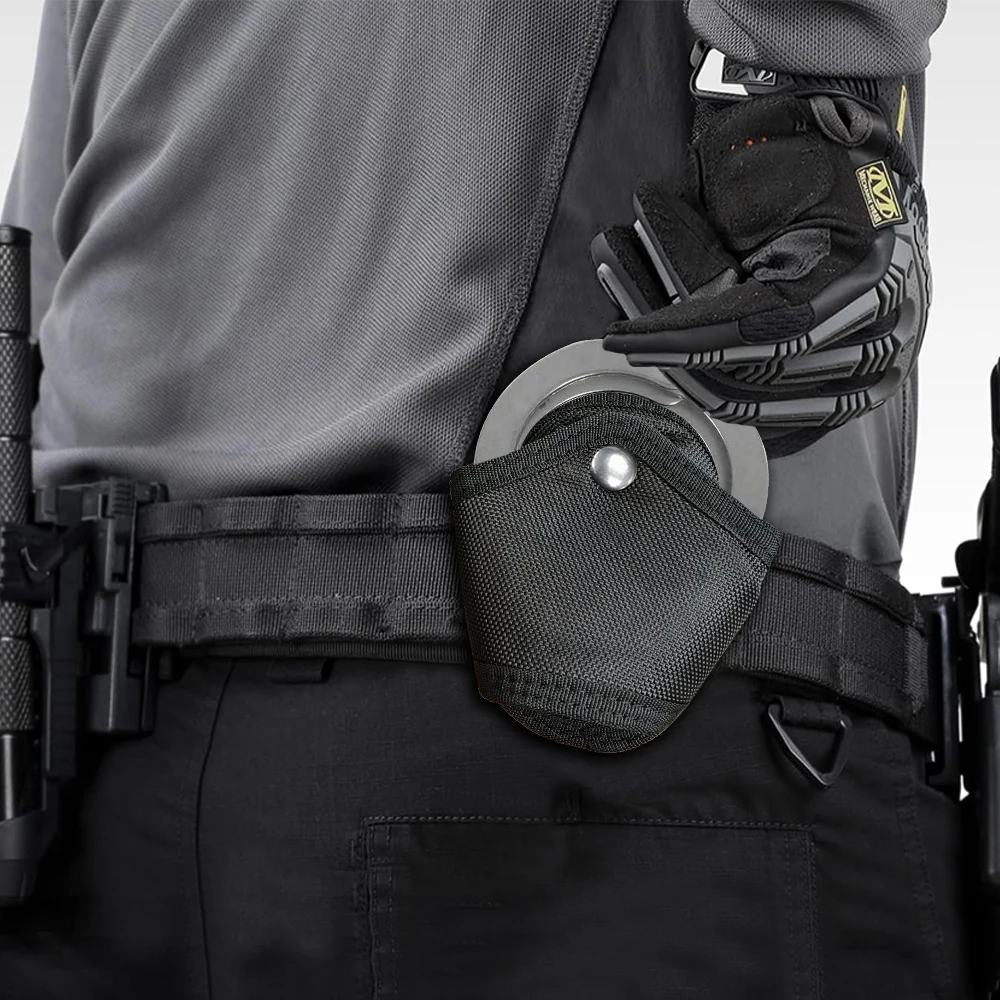 Tactical Molle Handcuff Holder,Quick Pull Out,Waist Pockets,Tool Key Phone Holder,Two Buttons,Adjustable,Fits 1.5inch Belt Loop image 6