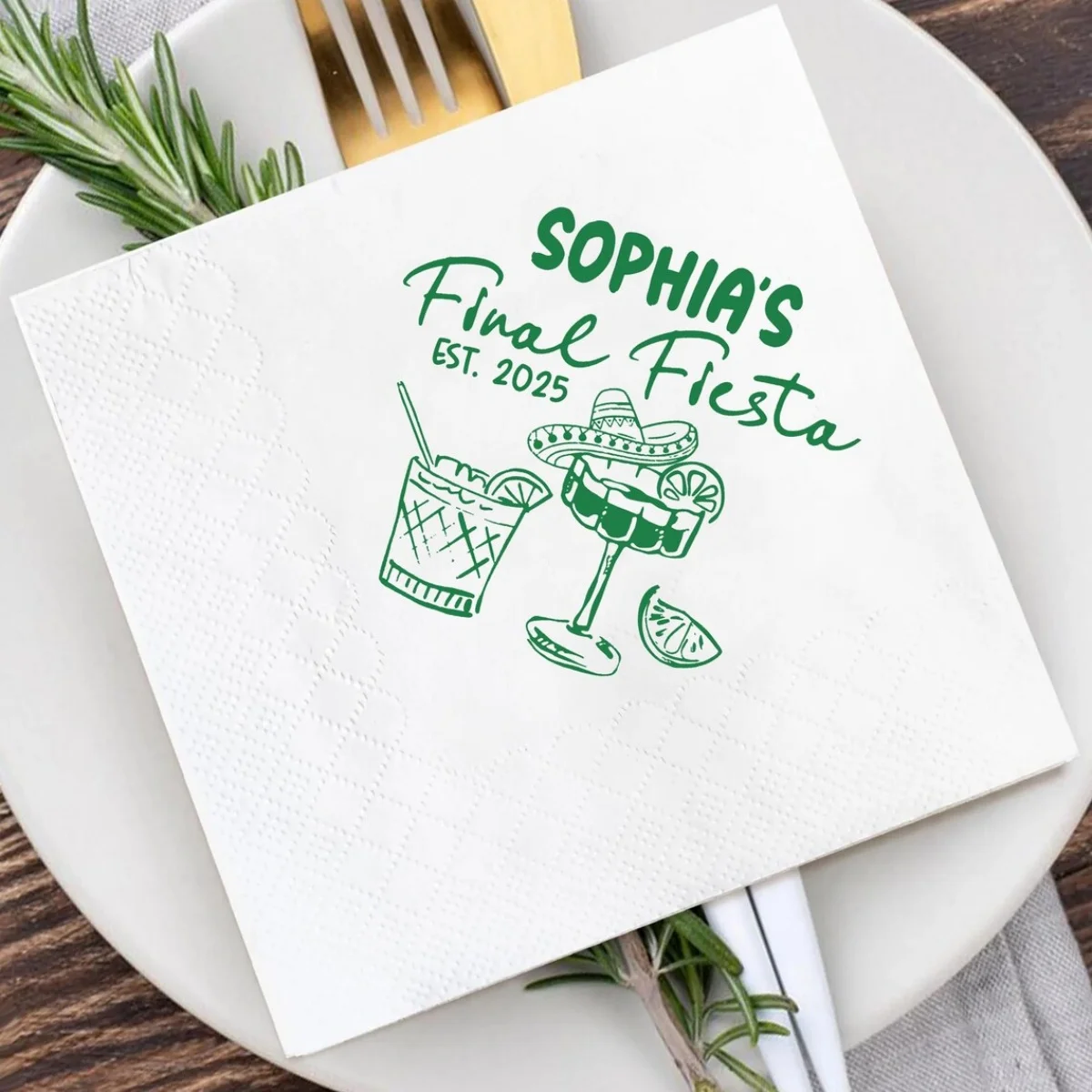 

50 шт. индивидуальные салфетки Final Fiesta: сувениры для пляжного девичника