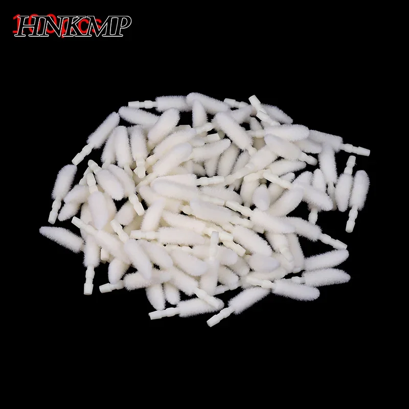 100 Pcs Disposable Cosmetic Makeup Lip Brush Cotton Head Makeup Cosmetic Tool Eyeshadow Lip Gloss Tools Makeup Brush Head