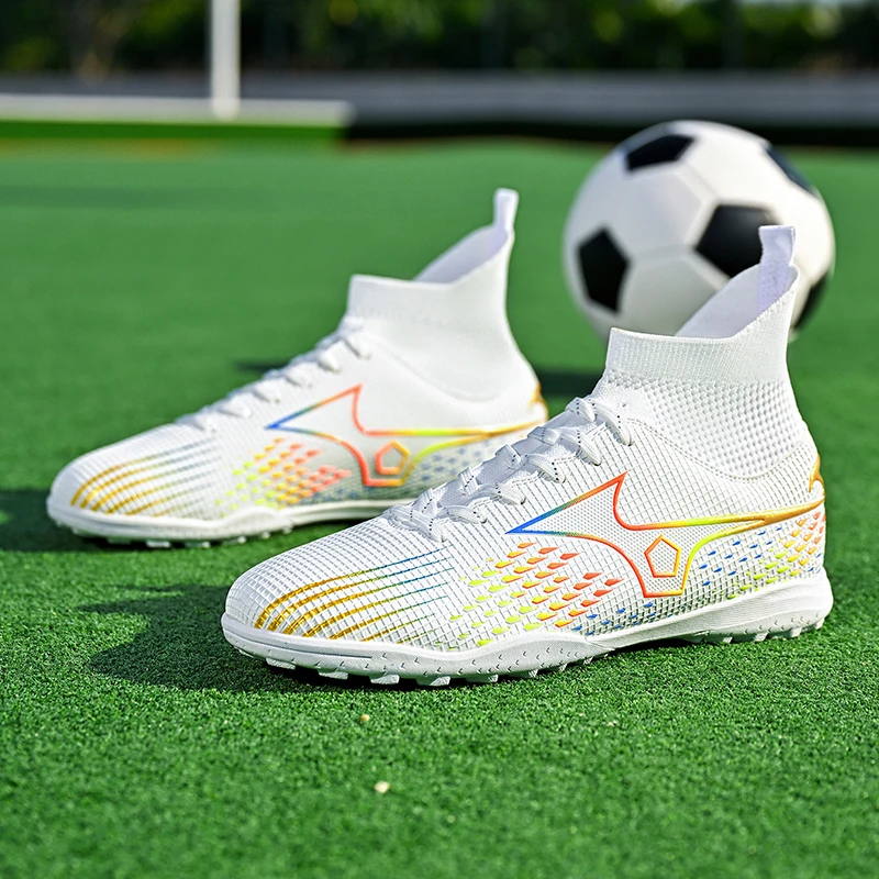 

Football Boots Men Original Professional Water proof White Youth Anti-slip Indoor Outdoor Lawn Fast Training Football Sneakers