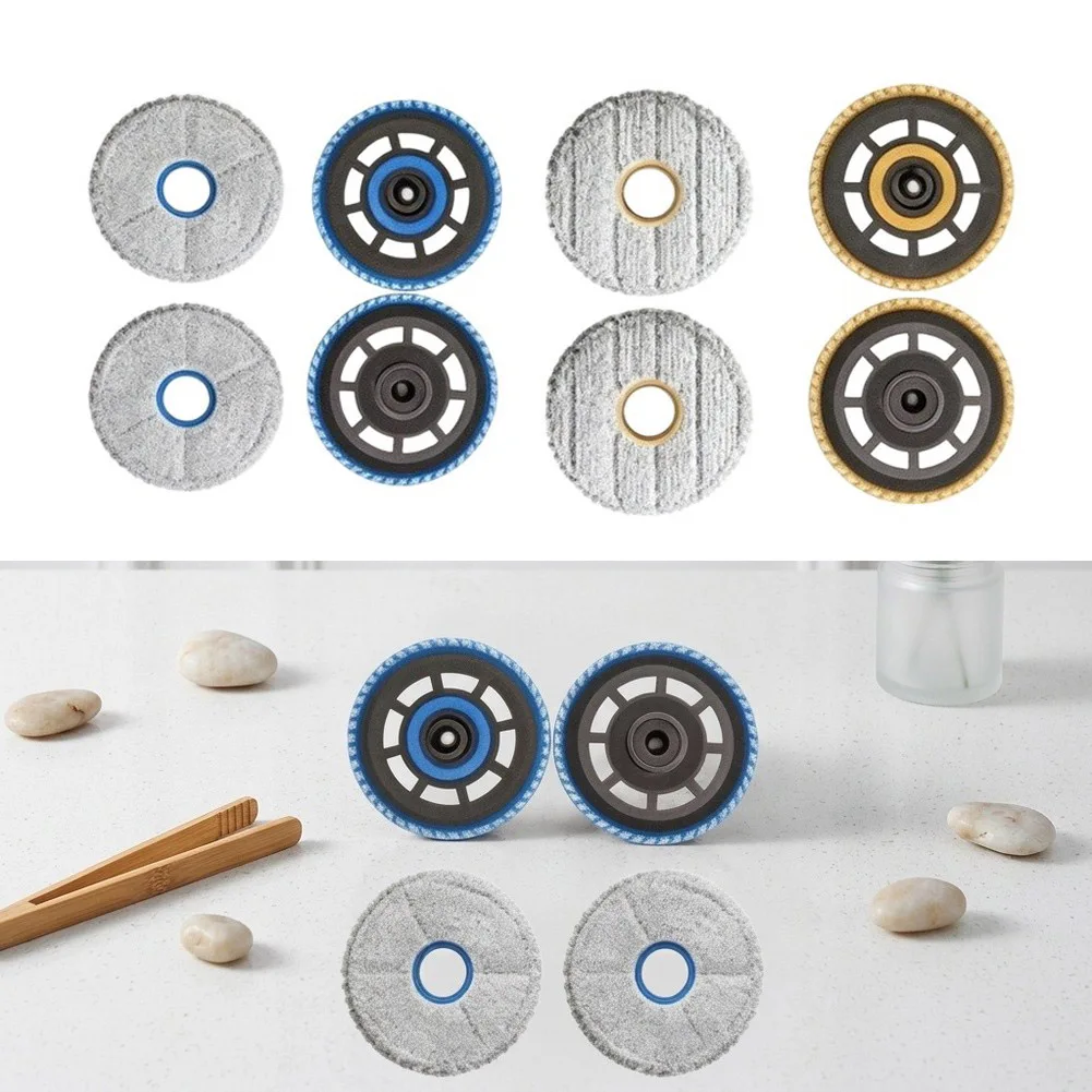 Microfiber Cloth and Holder Bundle for Dreame For Matrix 10 Ultra Robot Vacuum Cleaner with 4 Snap-Fit Holders and 4 Cloths