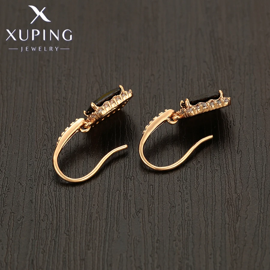 Xuping Jewelry Neu eingetroffen, goldfarben, rechteckig, Huggies-Ohrringe, Halsketten-Set für Frauen, Party, Geburtstag, Geschenk, X001245936 – Detail 17