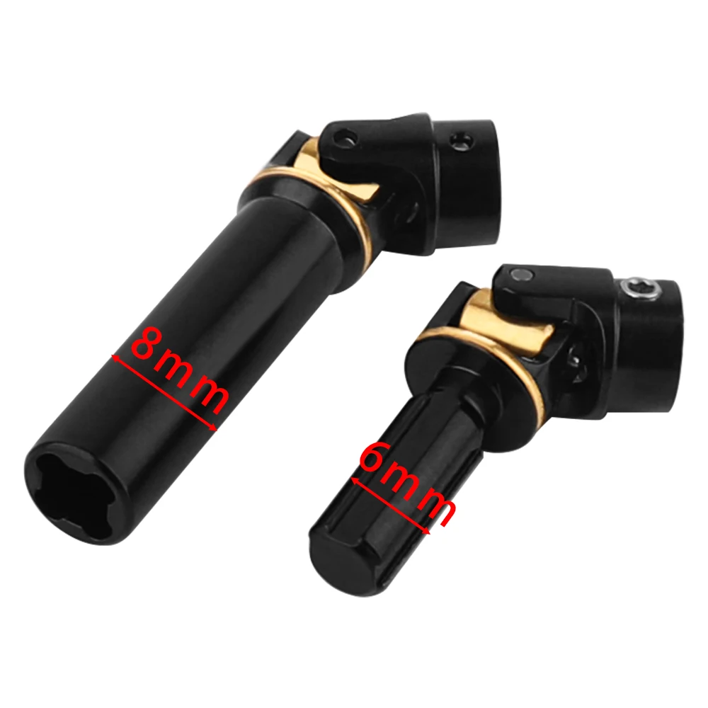 2pcs TRX4-M Brass Black Coating Metal Center Drive Shaft for 1/18 RC Crawler TRX4M Defender New Upgrade Parts