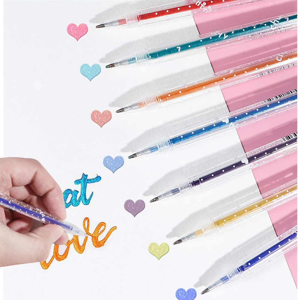 Imagem -05 - Conjunto de Canetas Gel Apagáveis Multicoloridas Canetas Kawaii Escrita Criativa Ferramentas de Desenho Papelaria para Escritório e Escola 12 Pcs 18 Pcs 24 Pcs 36 Pcs 48 Pcs