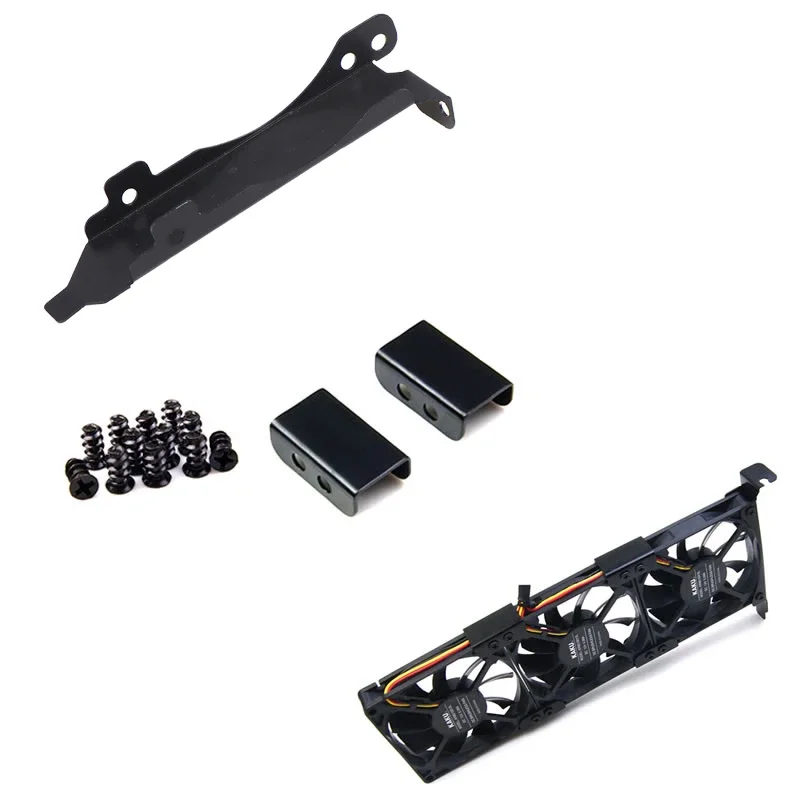 80-90cm 90-120cm Universal Video Card Cooling Fan Radiator  Metal Rack PCI Slot Cover Bracket 1 Set