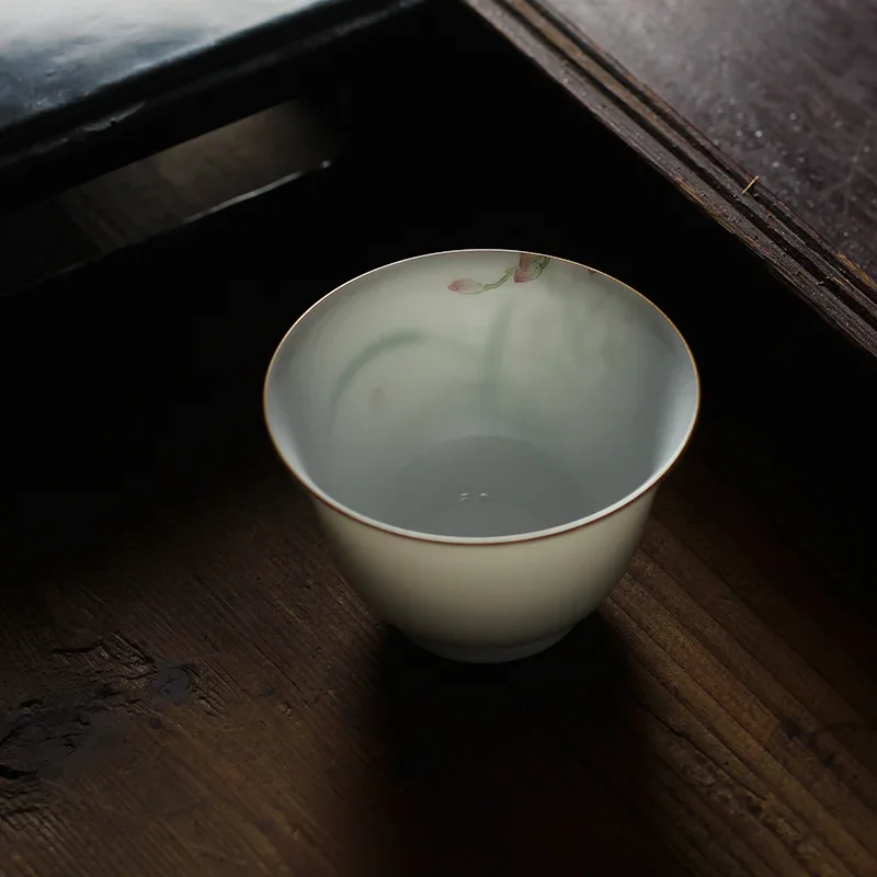 Hand painted Jingdezhen, gold painted, neoclassical, thin tire teacup