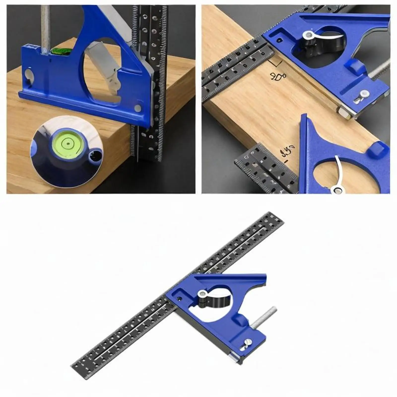 Combination Square, Carpentry Metal Ruler,Framing Square for Carpenter