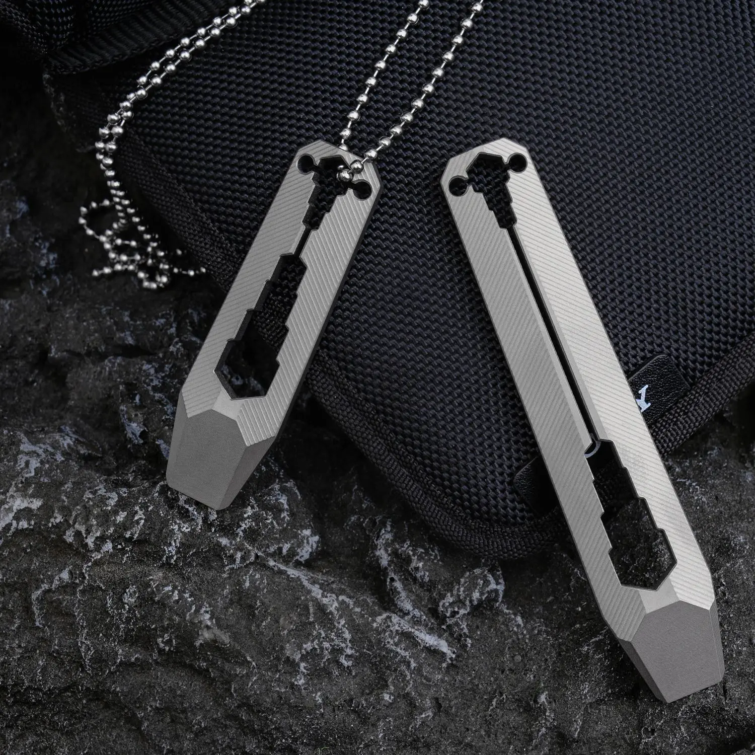 66/100mm TC4 in lega di titanio piede di porco chiave regolabile multifunzionale portachiavi portatile strumento tascabile gancio leva strumento EDC