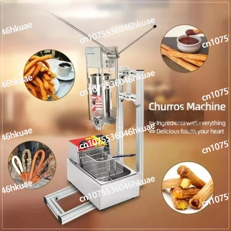 

Commercial Stainless Steel Automatic Churro Machine with Fryer | High Efficiency Churrera Snack Maker