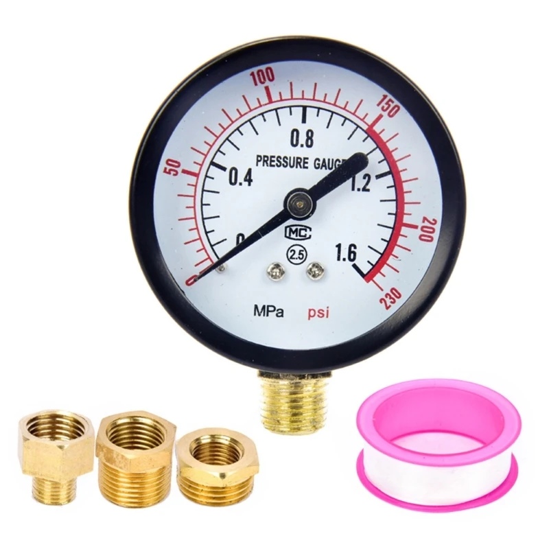 

Accurate Air Pressure Gauge Set Equipped With 3 Adaptors For Wide Applications