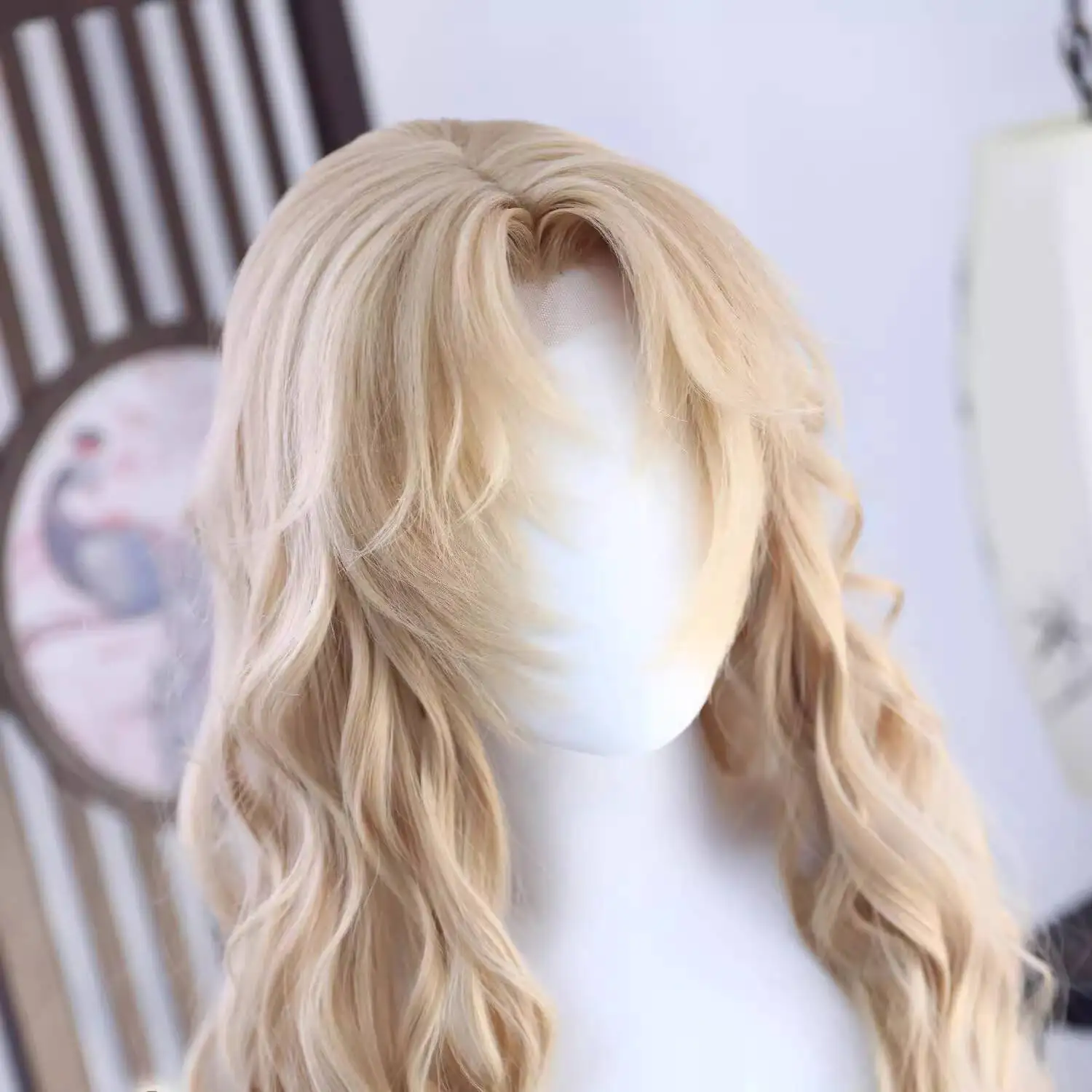 Vermouth Berumotto Styled Wig Cosplay Kudou Shinichi Mouri Ran Women Long Curly Hair customized Cosplay Heat Resistant Wig Cap - view 3