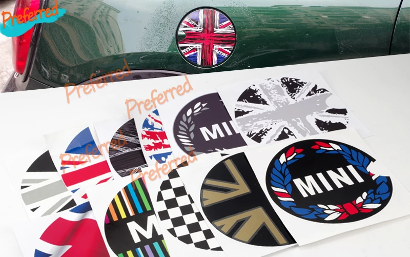 Modified Fuel Tank Cap Car Stickers Mini Cooper F56 F55 Fuel Cap Decorative Car Stickers Waterproof PVC