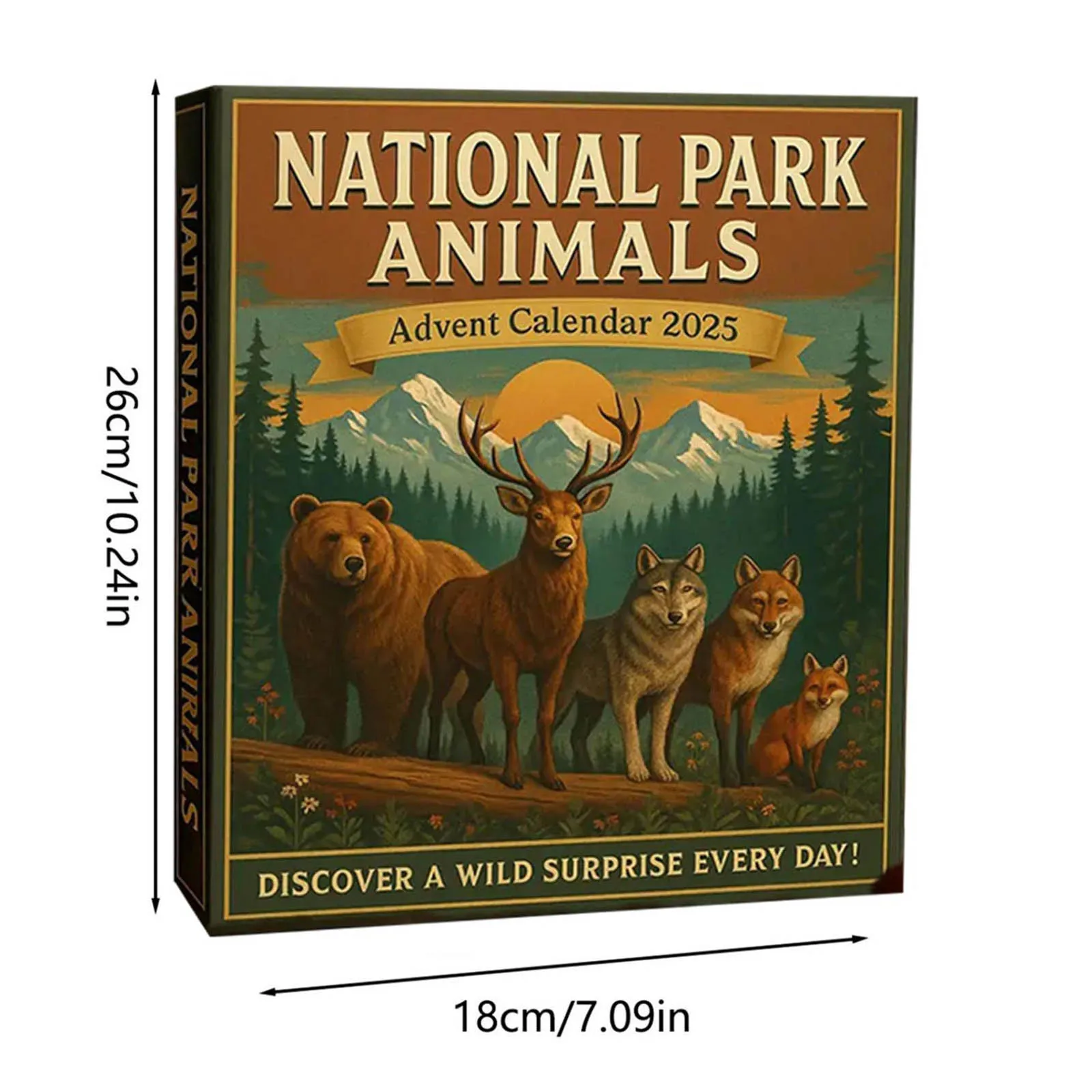 Guirlande lumineuse à batterie Mini avec minuterie, parc National, calendrier d'arrivée de noël en acrylique, minuterie électronique de noël 24 jours