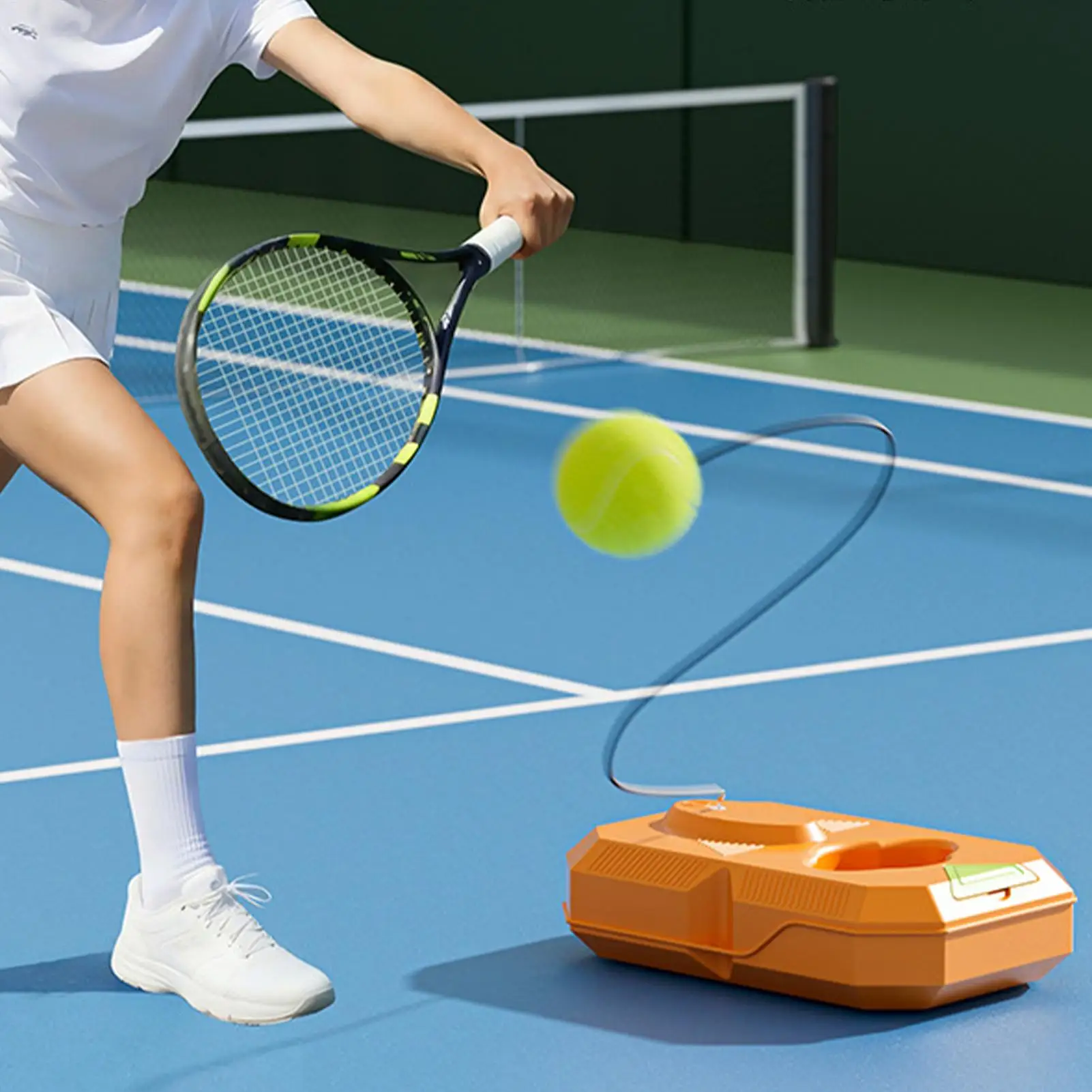 

Tennis Trainer Rebound Ball Sports Training Exercise Tool Tennis Rebounder Equipment For Beginners Adults Teens Fielding Gym