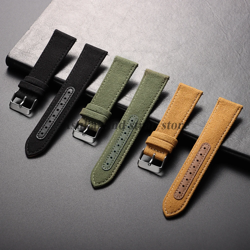 عالية الجودة النايلون الجلود حزام (استيك) ساعة قماش لينة حزام العسكرية الرياضة سوار ل Seiko الإفراج السريع العالمي 20mm معصمه