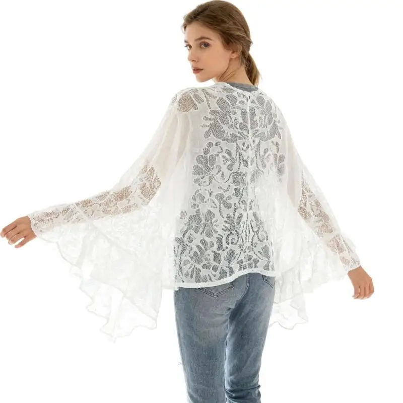 X5XA Practical Scarf Beach Dress Polyester Texture Suitable for Beach Vacation