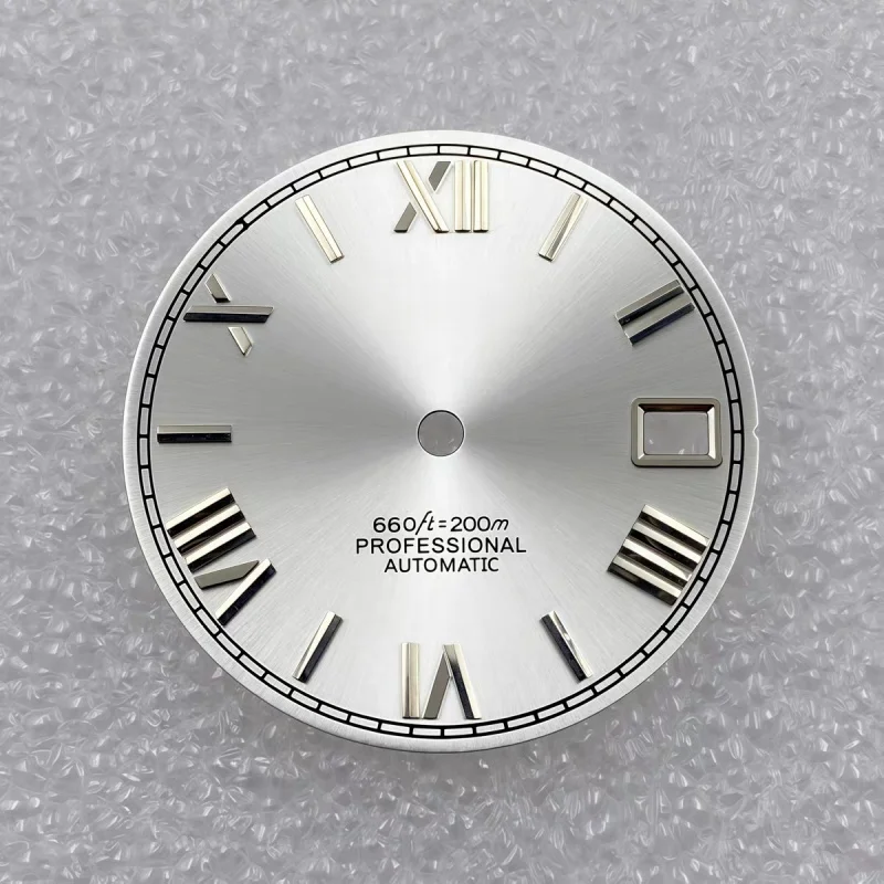 

28.5MM Roman Stud Log Modified Dial Sunray Literal No Luminous Fits NH35/NH36 Movement Accessories