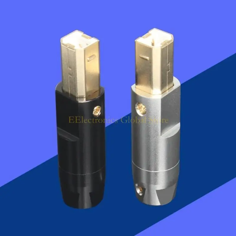 462B USB B-Type Square Port Port Connector Gold-Plated Precise Precise 6mm Hole Metal