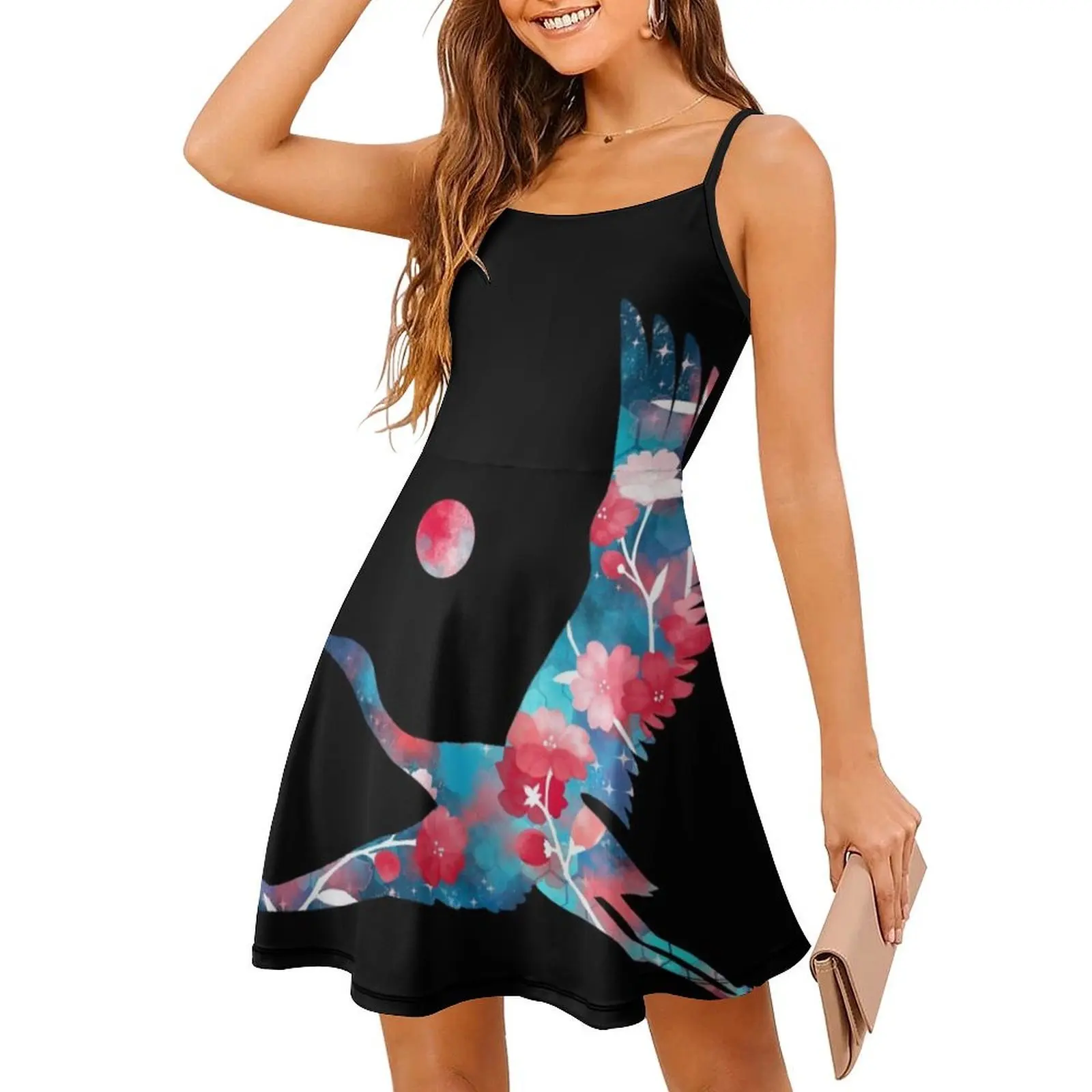 فستان كاجوال على الطراز الكوري الياباني كرين ساكورا الجمالي (باللون الأسود) للنساء فساتين مكتب يومية بسيطة للسيدات يابانية #3