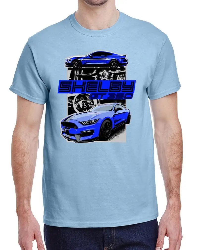 2016 20 Shelby Gt350 Mustang Blue Car Full Color Design T Shirt