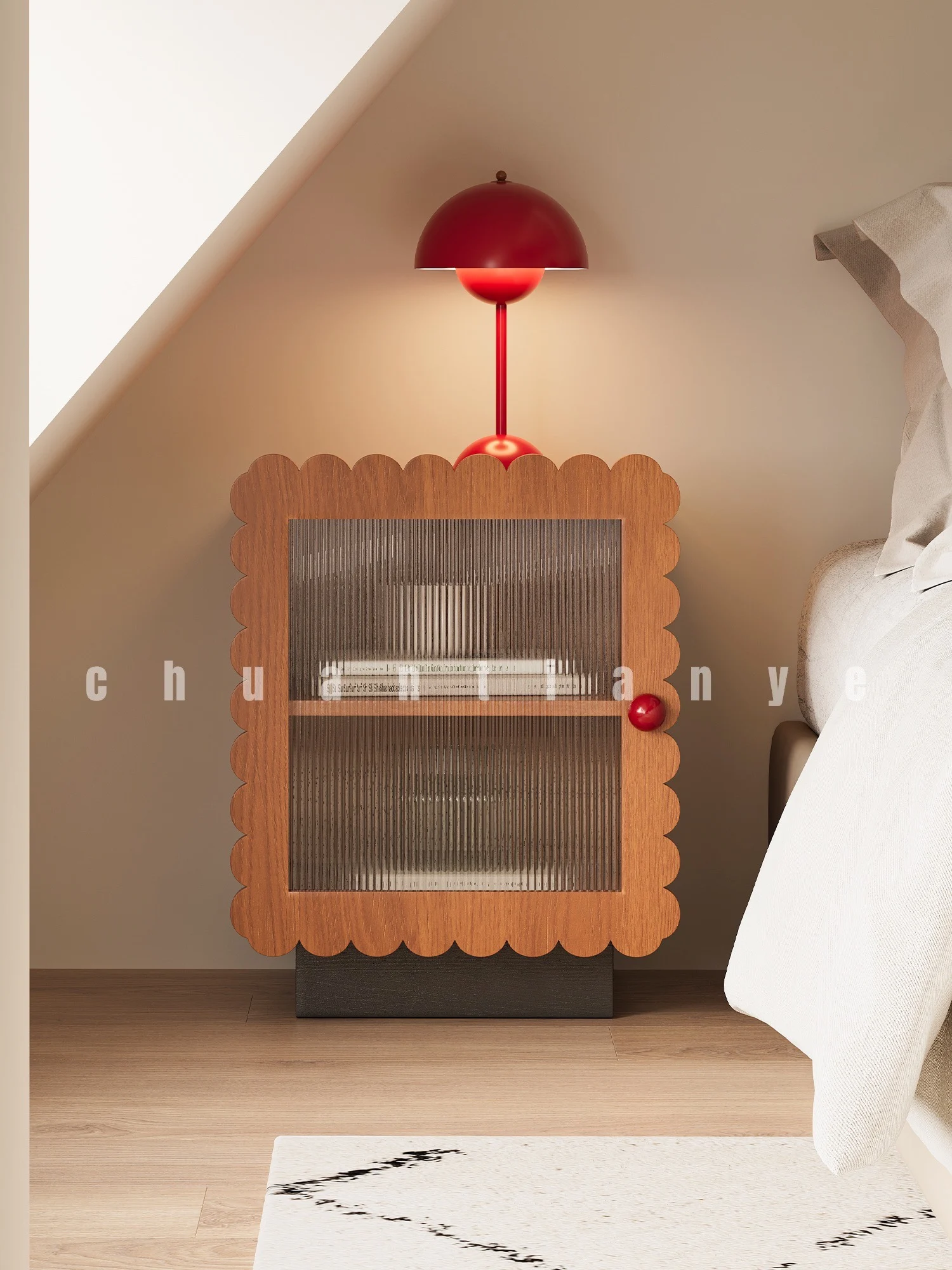 

Гостиная диван волнистый боковой шкаф для хранения стены Современный простой прикроватный столик для спальни с печеньем