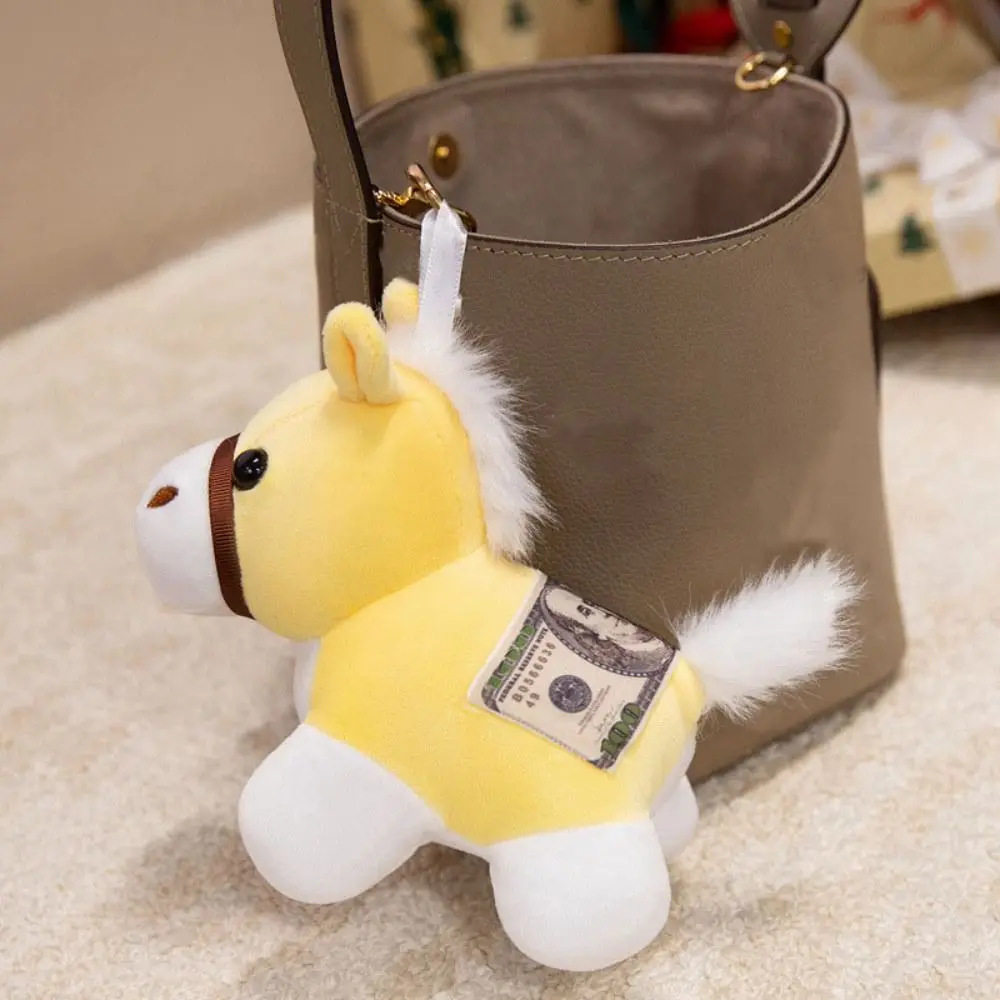 Cartoon Plüsch Pferd Schlüsselbund Kopie Geld Tasche Hängen Plüsch Pferd Puppe Anhänger Ornamente Neue Jahr Sternzeichen Pony Figur