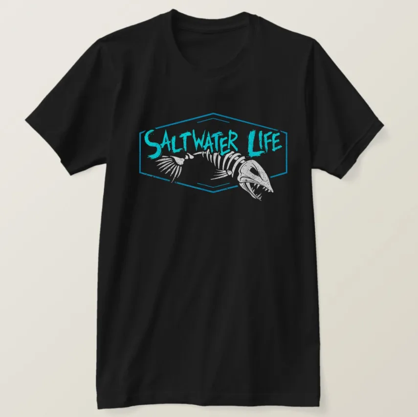 Saltwater Life Fishing Shirts Unisex T-shirts For Men Women Summer Tees Cotton Luxury Brand Vintage Oversized