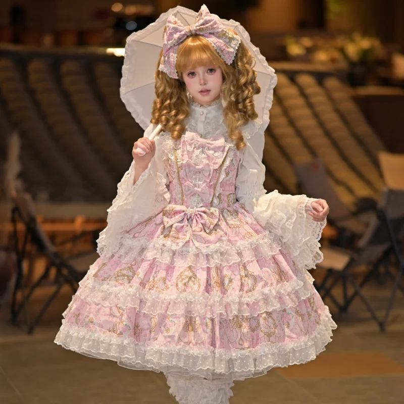 

Подсвечник Хуа Чжан Хан Девушка Оригинальный Дизайн Платье Лолиты Цветочная Стена Милая Девушка Jsk Платье На Ремне