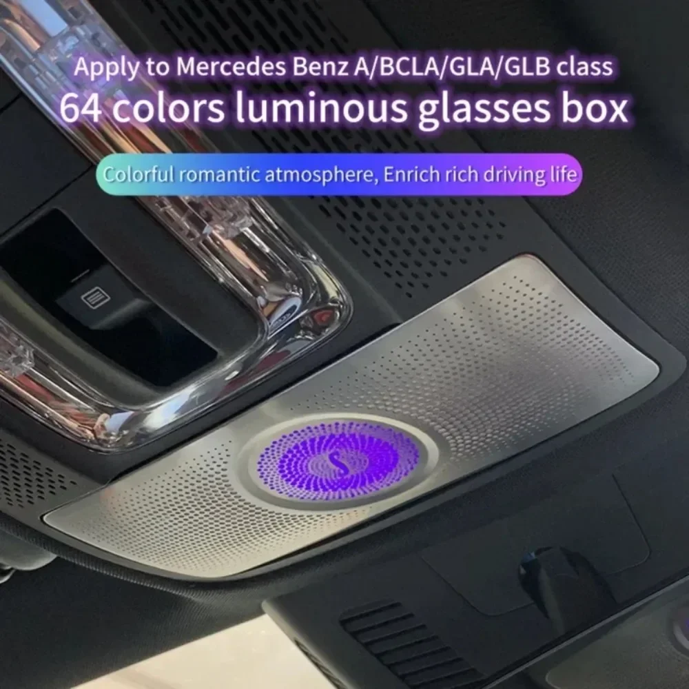 For Mercedes Benz C/E/S/GLC-class W205 W213 W222 x253 64 colors led Reading speaker sound ceiling  ambient light