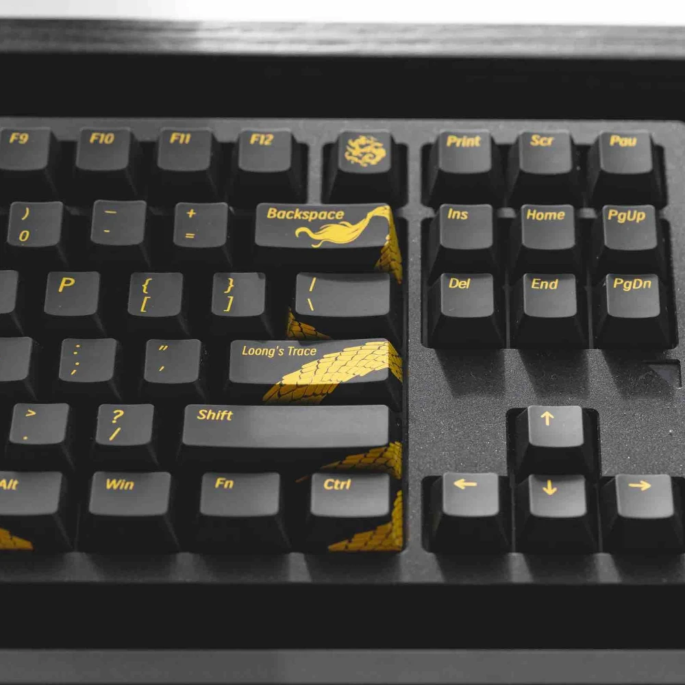 

Black Dragon Shadow Theme Keycap Set 155key ABS Custom Personalized Keyboard Cap Cherry Profile KeyCap for Mechanical Keyboard