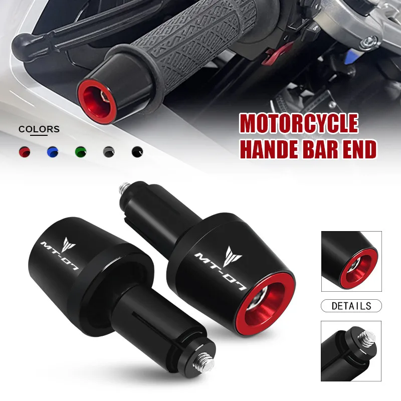 

For MT07 MT09 MT-09 MT-07 FZ07 FZ09 2014-2026 Motorcycle 7/8" 22MM Handle Bar Grips Ends Handlebar Counterweight Plug Sliders