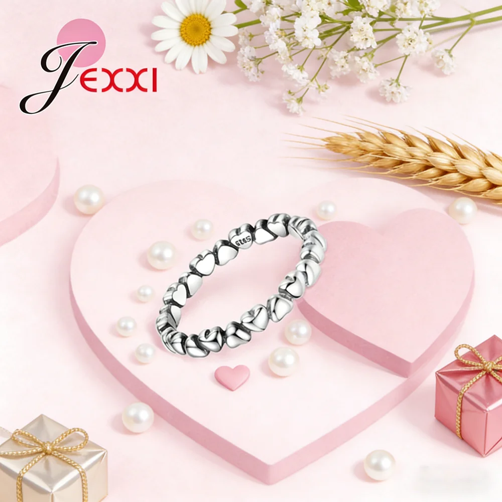 Fast Delivery 925 Sterling Silver Heart Rings For Sale Top Quality Wedding Engagement Party Jewelry Accessory Ring