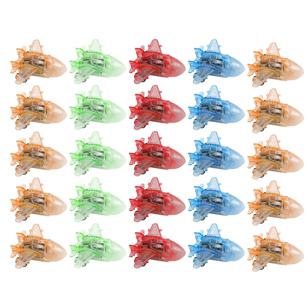 25 قطعة طائرة احتكاك التراجع الكرتون البلاستيك الشفاف الجمود الصغير اللعب التعليمية للأطفال الأطفال متعة #2