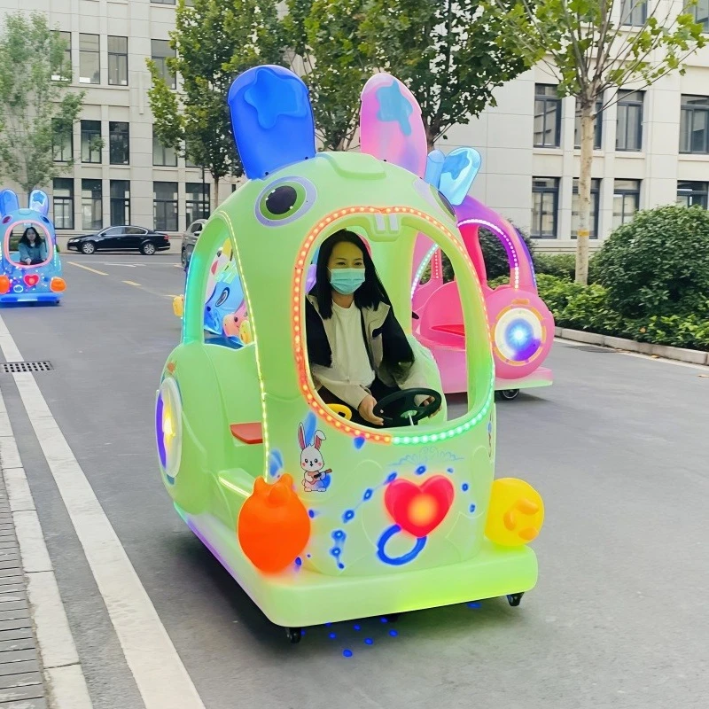 

New Year's toy 2025 24v electric children's rabbit cart driving baby toy riding car children driving bumper car battery charging
