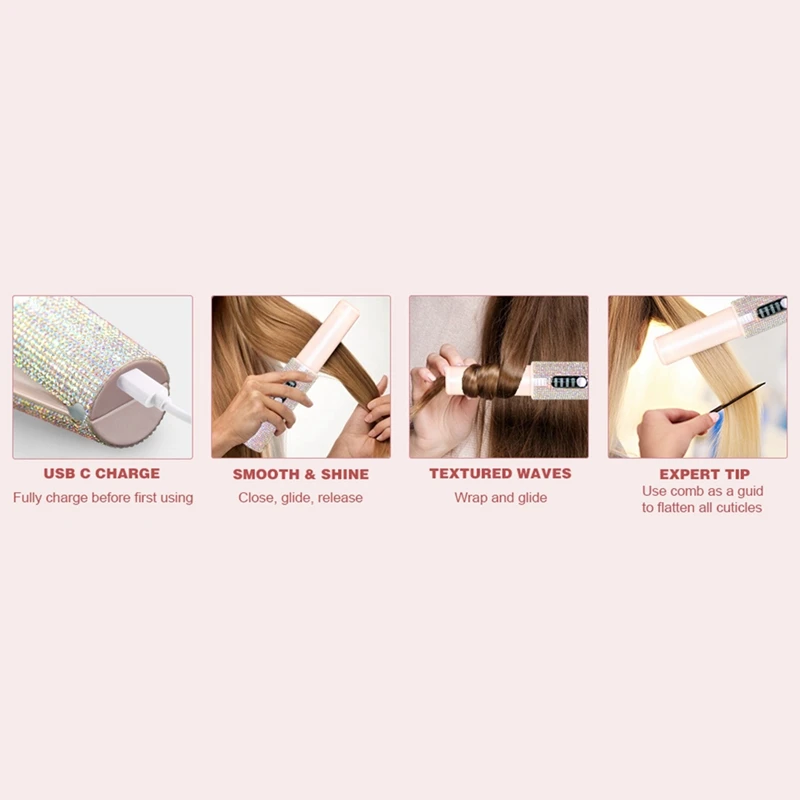 แปรงยืดผม USB ไฟฟ้า2-in-1หวีอเนกประสงค์