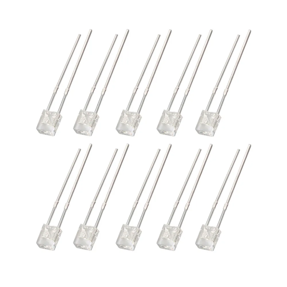 100PCS Transparent LED Diode 2*3*4MM White Green Red Yellow Blue Led Lights Diod 2x3x4mm