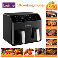 8L High-power Air Fryer Double Warehouse Fried Chicken and Chips Electric Fryer Intelligent Non-oil Smoke Electric Oven