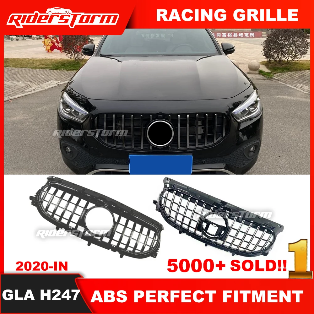 2020+ GLA Class H247 GT Grill Front Grille for mercede Gla Class H247 panamerica Grid Not Fit for sport version Model