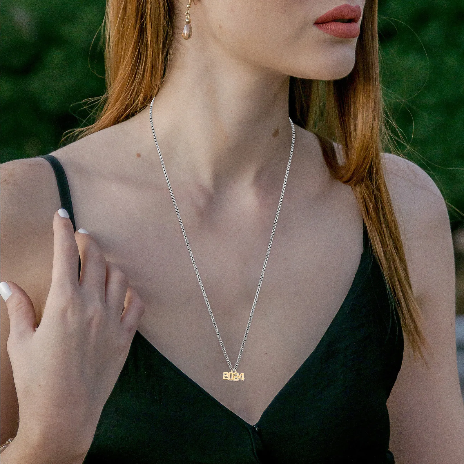 

100Pcs 2024 Number Charms Zinc Alloy Graduation Pendants for Jewelry Making DIY Crafts Necklace Bracelet Keychain